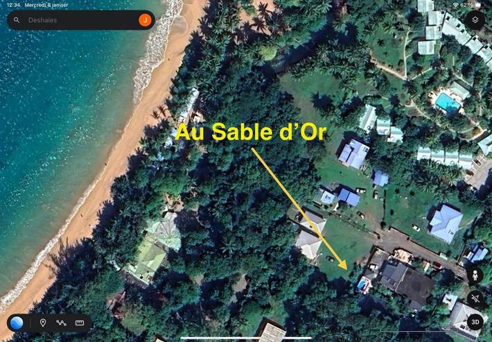 Location de vacances pour 2 personnes, avec jardin ainsi que jacuzzi et piscine, adapté aux familles dans Plage de Grande Anse - 3