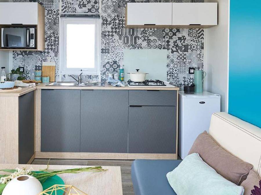 Camping Le Coin Charmant - Mobilheim 4 personen - Familie in Chauzon, Ardèche