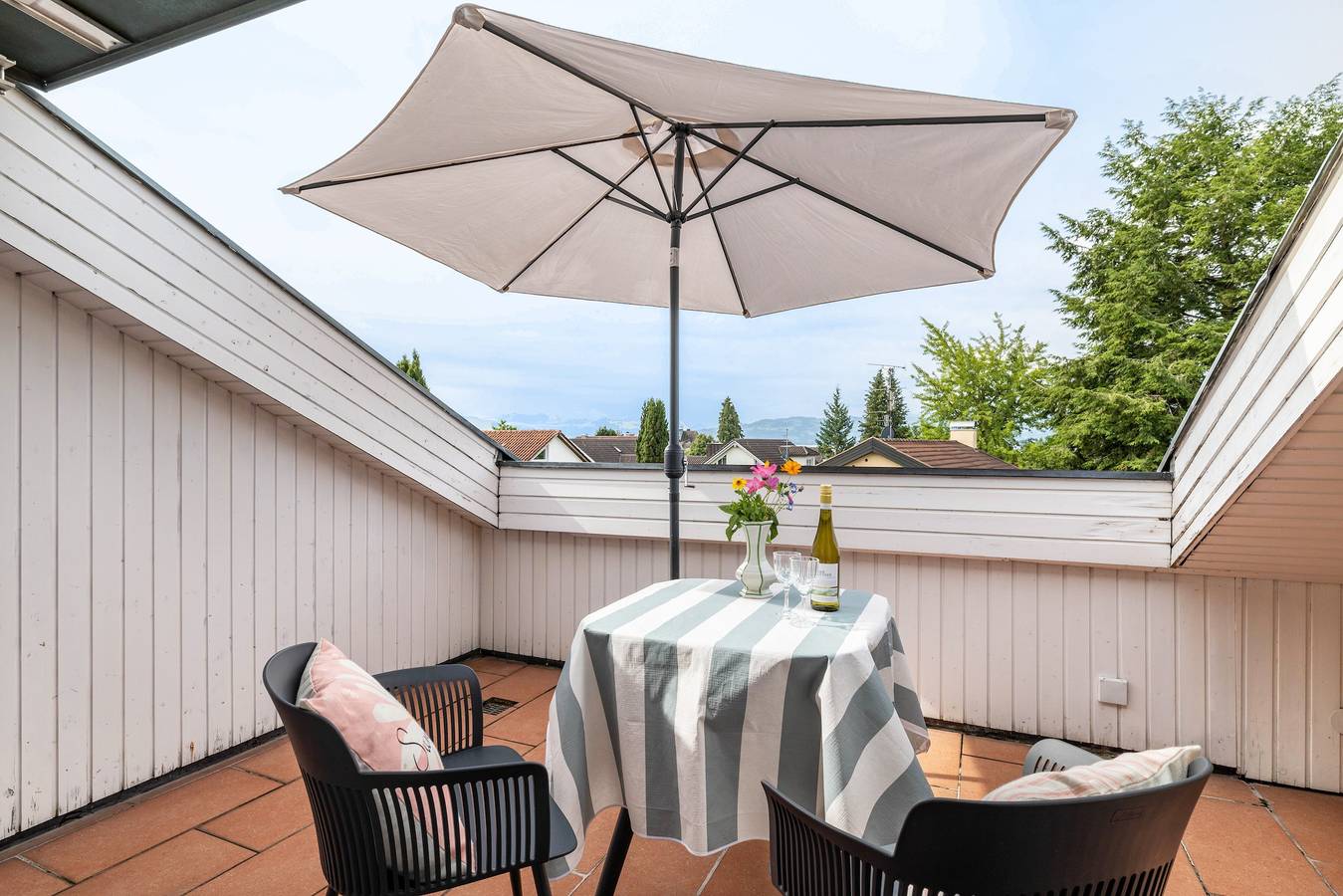 Ganze Wohnung, Ferienwohnung 'Im Haus Kempkens' mit privater Terrasse, Balkon und Wlan in Wasserburg (Bodensee), Bayerisch Schwaben
