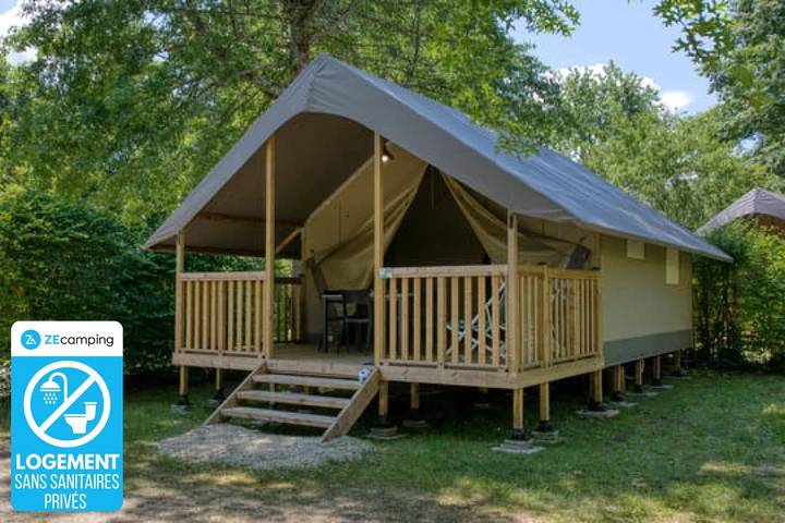 Mobil home pour 5 personnes, avec bassin pour enfant à Groléjac