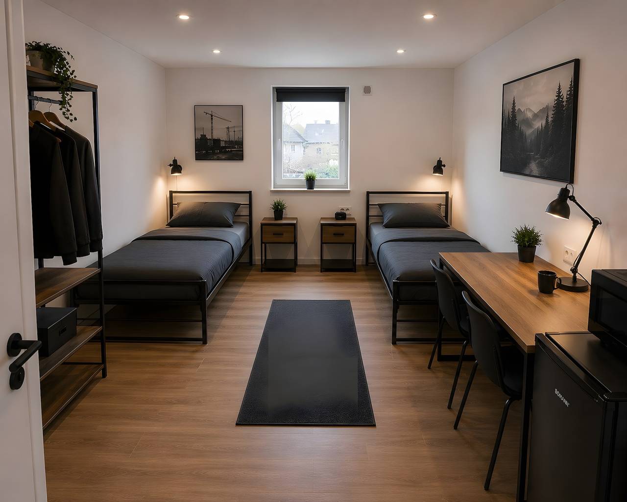 Ganze Wohnung, Apartment „Monteur 1“ mit gemeinsamer Terrasse und Wlan in Muggensturm, Nordschwarzwald