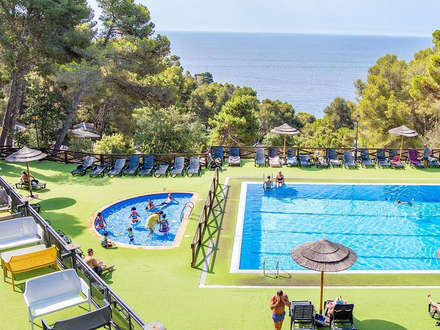 Camping Cala Llevado - Sea Green By Sunêlia - Tent 4 personen - Coco Sweet 2 slaapkamers zonder badkamer - Zeezicht in Santa Maria de Llorell, Tossa de Mar