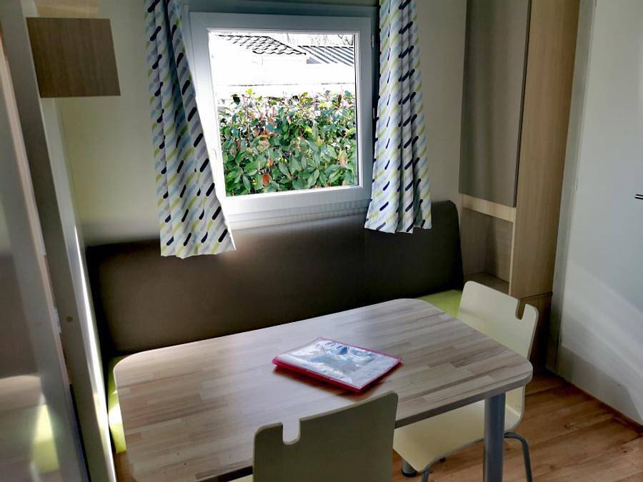 Camping Les Hortensias - Mobilheim 4 personen - Mobil-Home 2 Zimmer Clim (en Sonntag Juli/August) in Rosières (Ardèche), Parc naturel régional des Monts d'Ardèche