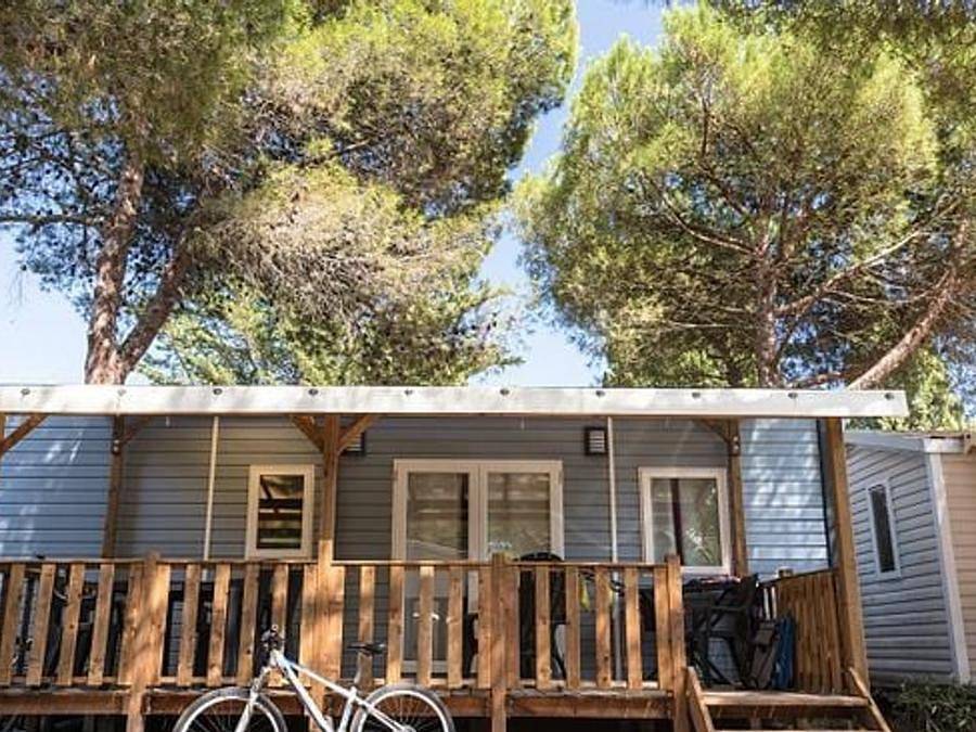 Camping Oasis et California - Mobilhome 6 personas - Mobil-home | Confort | 3 Dormitorios | 6 Pers. | Terraza elevada in Le Barcarès, Côte d'Améthyste