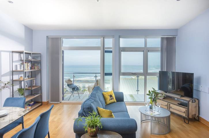 Ferienwohnung für 6 Personen, mit Meerblick und Balkon/Terrasse sowie Balkon in Newquay