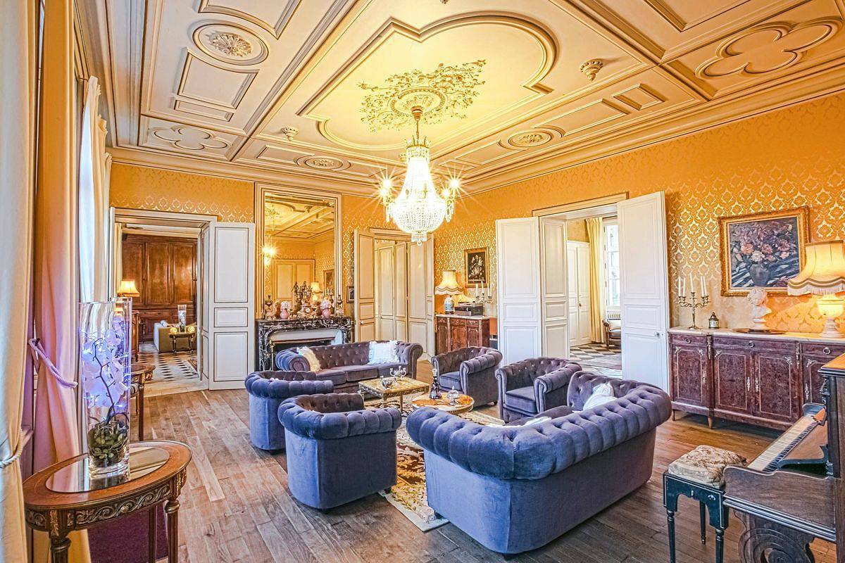 Château pour 91 personnes avec piscine in Benest, Charente