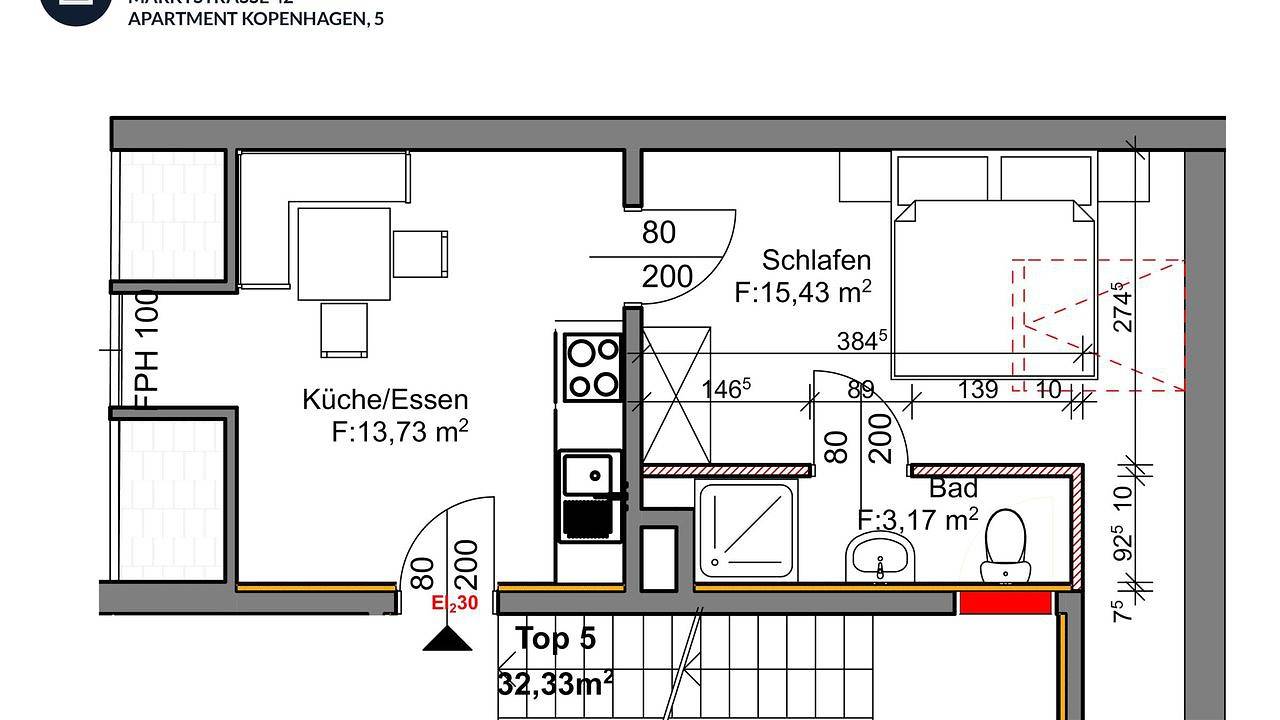Ganze Ferienwohnung, Ferienwohnung für 2 Personen (32 m²) in Dornbirn in Dornbirn, Bodensee-Vorarlberg