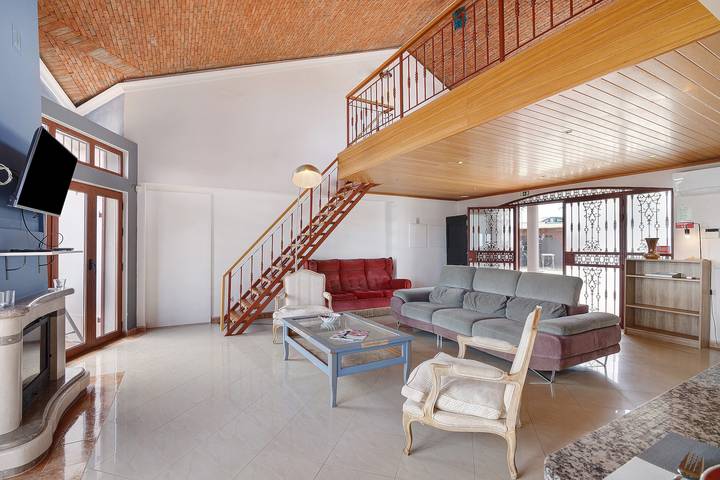 Villa „Casa Miradouro“ mit Meerblick, Gemeinschaftspool und Klimaanlage in São Brás de Alportel, Faro Distrikt