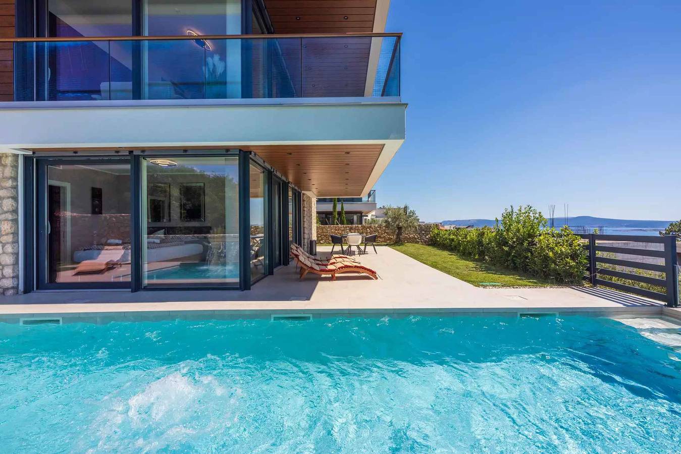 Villa mit Pool, Whirlpool, Sauna und Panoramablick in Crikvenica, Primorje-Gorski Kotar