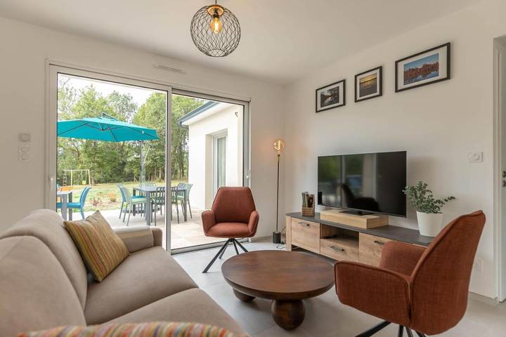 Maison de vacances pour 10 personnes, avec Terrasse ainsi que Jardin et Vue