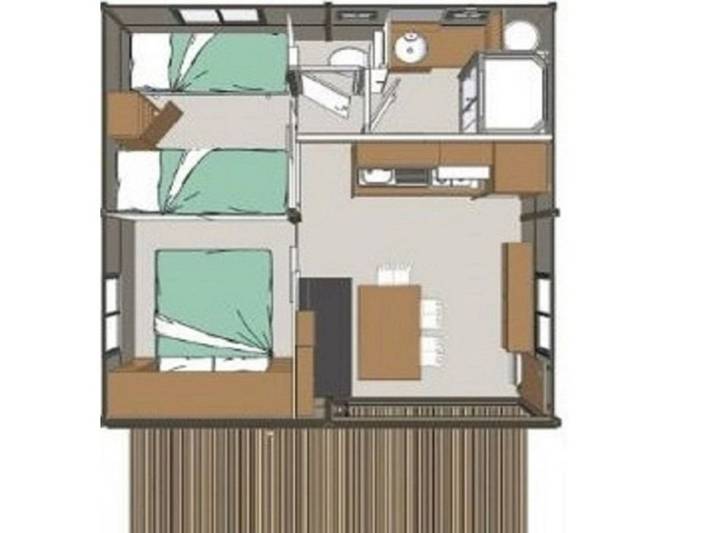 Chalet pour 4 personnes, avec Terrasse et Piscine à Six-Fours-les-Plages