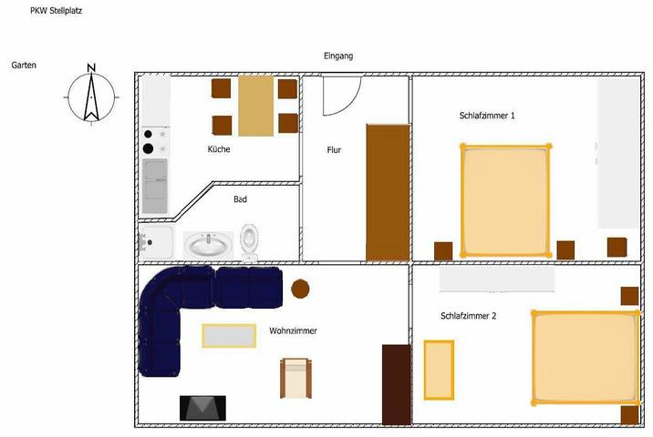 Ferienwohnung für 4 Personen, mit Garten und Terrasse in Heikendorf - 3