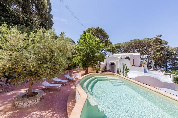 Willa dla 8 osób, z basen i ogród oraz widok, zwierzęta dozwolone w Capri