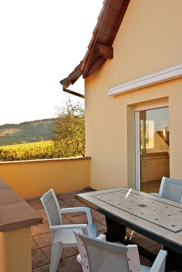 Appartement de vacances pour 4 personnes, avec Terrasse ainsi que Jardin et Vue