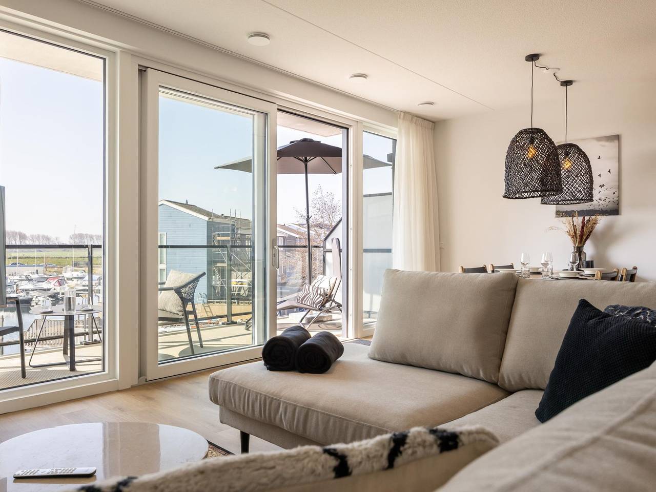 Ganze Wohnung, Stilvolle Hafenwohnung mit Balkon & Sunshower in Kortgene, Niederländische Nordsee