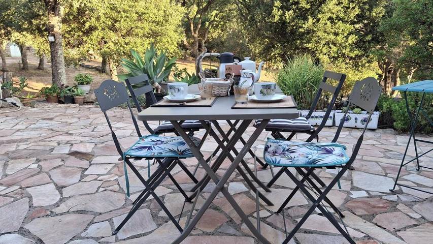 Chambre d’hôte pour 2 personnes, avec Terrasse ainsi que Jardin et Vue à Sotta