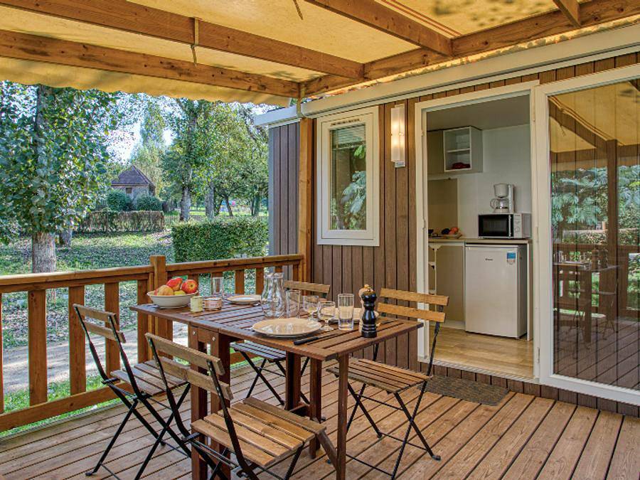 Camping Le Rocher de la Cave - Mobilheim 3 personen - Studio in Carsac-Aillac, Périgord Noir