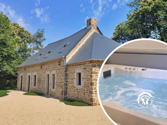 Gîte pour 6 personnes, avec Jacuzzi ainsi que Terrasse et Jardin à Gorron