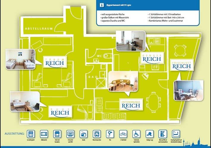 Ganze Ferienwohnung, Appartement Aussichtsreich - Appartement Aussichtsreich inkl. Citytax in Bremerhaven-Mitte, Bremerhaven