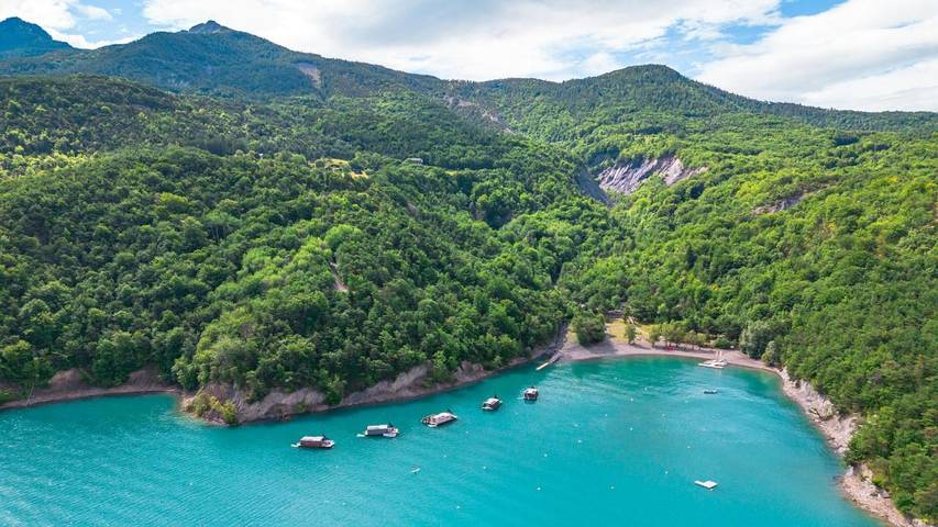 Bateau pour 5 personnes, avec jardin ainsi que vue sur le lac et vue, animaux acceptés en Provence-Alpes-Côte d'Azur - 3