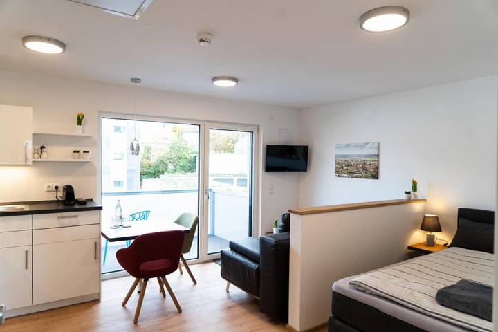 Ferienwohnung für 2 Personen, mit Balkon und Terrasse sowie Ausblick in Amberg (Oberpfalz)