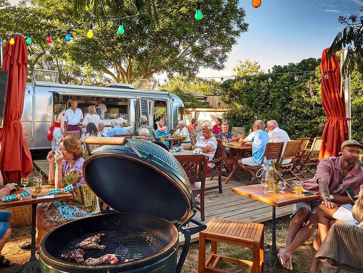 Camping au Paradis des Campeurs - Lodge 2 personen - Lodge Naturblick in Roquebrune-sur-Argens, Mittelmeerküste (Frankreich)