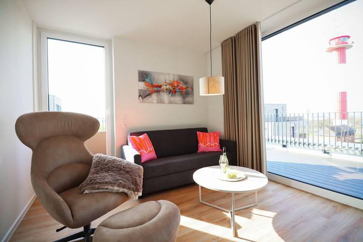 Ferienwohnung für 4 Personen, mit Balkon und Terrasse sowie Sauna