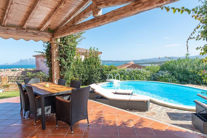 Villa "Nicola" with Private Pool and Stunning Sea View in Moriscu, Olbia