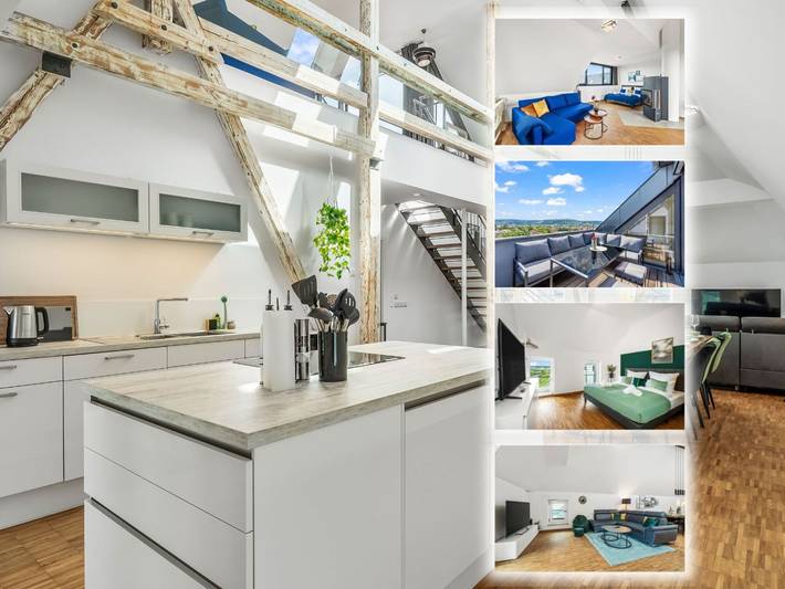 Ganze Ferienwohnung, Dnd Design Loft I 170qm I Parken I Balkon I Workstation I Ne - Design Loft: 170m² | Parken | Netflix | Balkon in Würzburg, Fränkisches Weinland