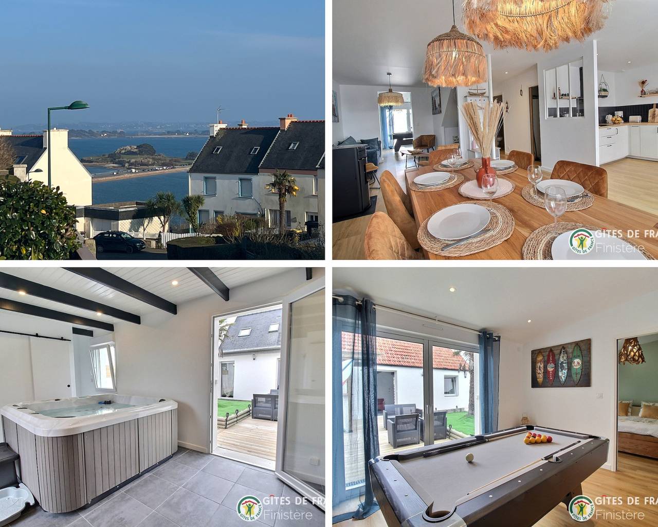 Le gîte des roches " 400M de la plage, vue mer" avec jacuzzi in Saint-Pol-de-Léon, Ceinture Dorée