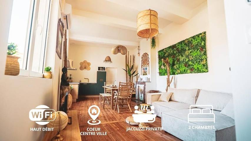 Appartement de vacances pour 6 personnes, avec jacuzzi ainsi que jardin et terrasse à Agen