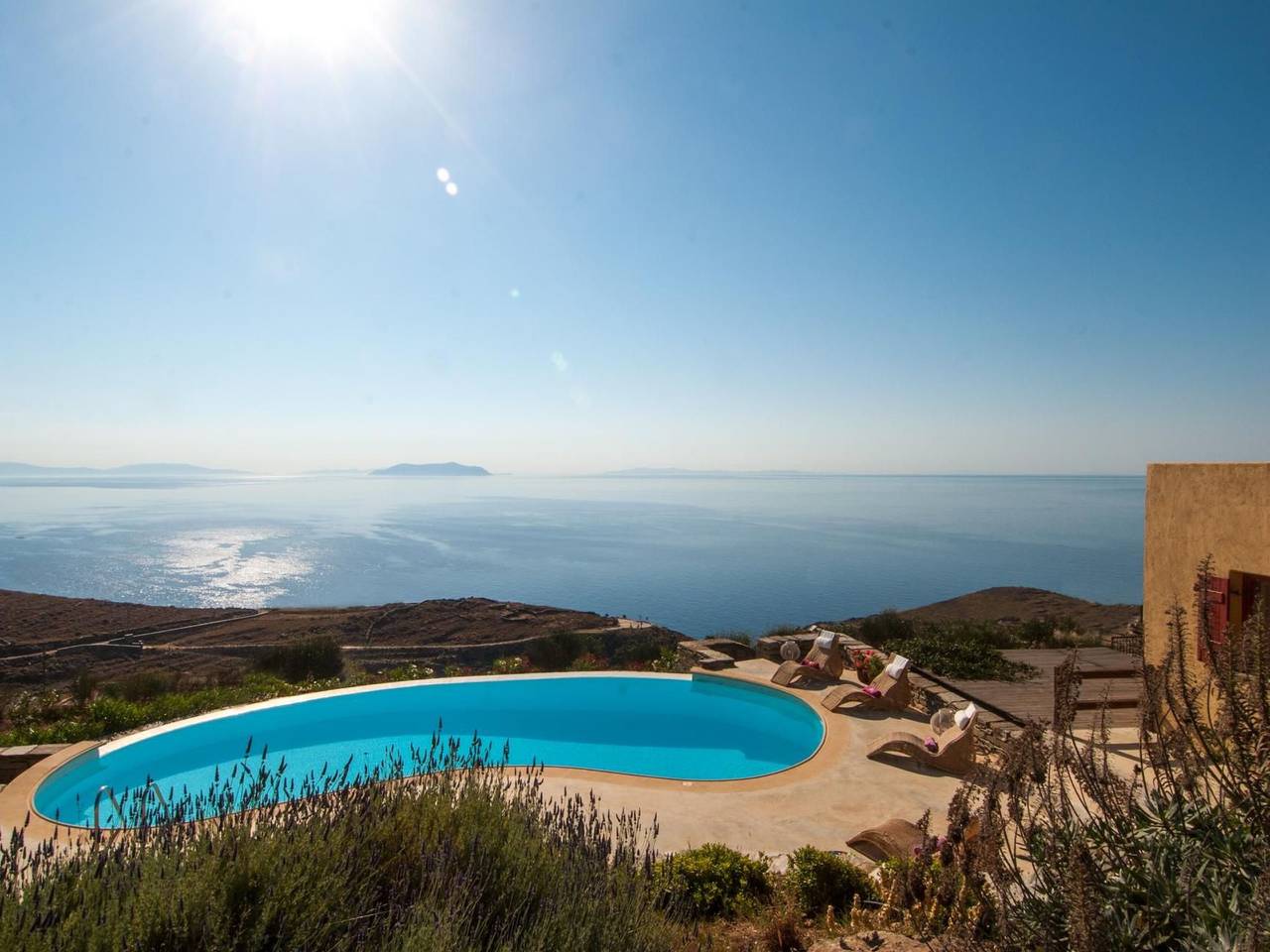 Ferienvilla "Als Marmarei" mit Infinity-Pool in Kea