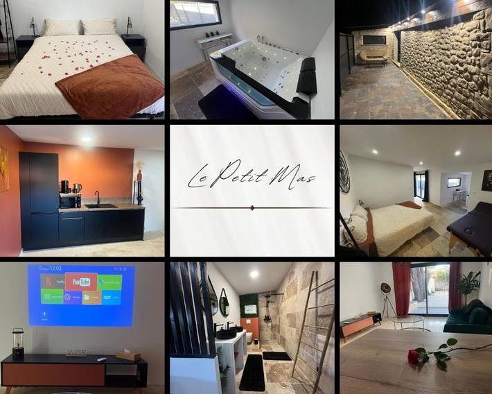 Appartement de vacances pour 2 personnes, avec jacuzzi ainsi que terrasse et jardin