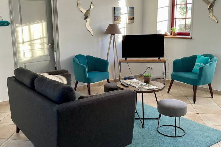 Location de vacances pour 4 personnes, avec terrasse et jardin à Brucheville