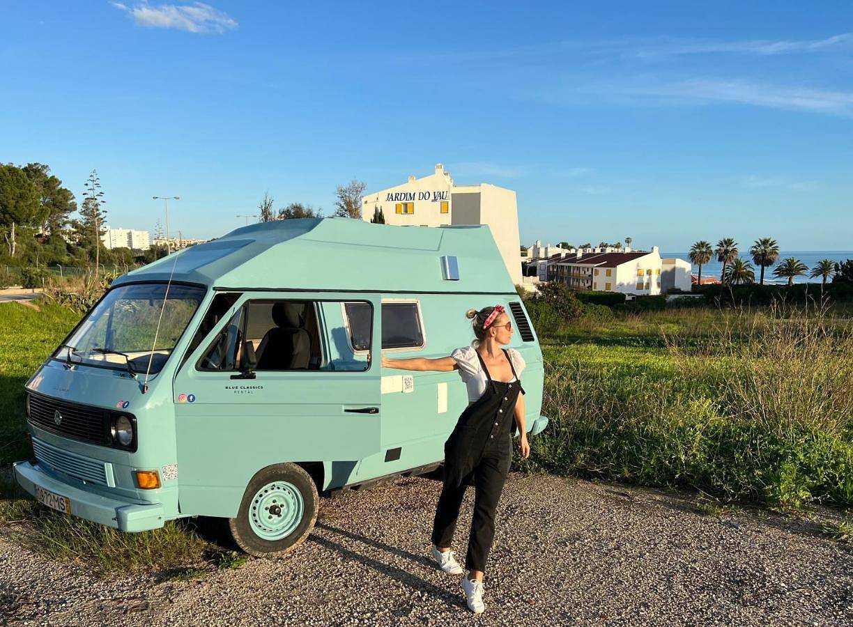 Rent a Vw T3 Camper Van with Blue Classics in Praia da Rocha, Portimão