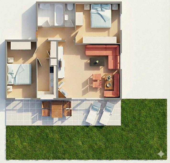 Ferienwohnung für 4 Personen, mit Garten und Terrasse, kinderfreundlich in Bolsterlang - 4