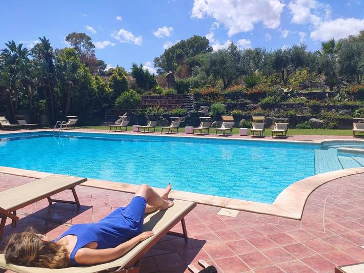 Location de vacances pour 6 personnes, avec vue et jardin ainsi que piscine et bassin pour enfant, animaux acceptés à Aci Castello - 4