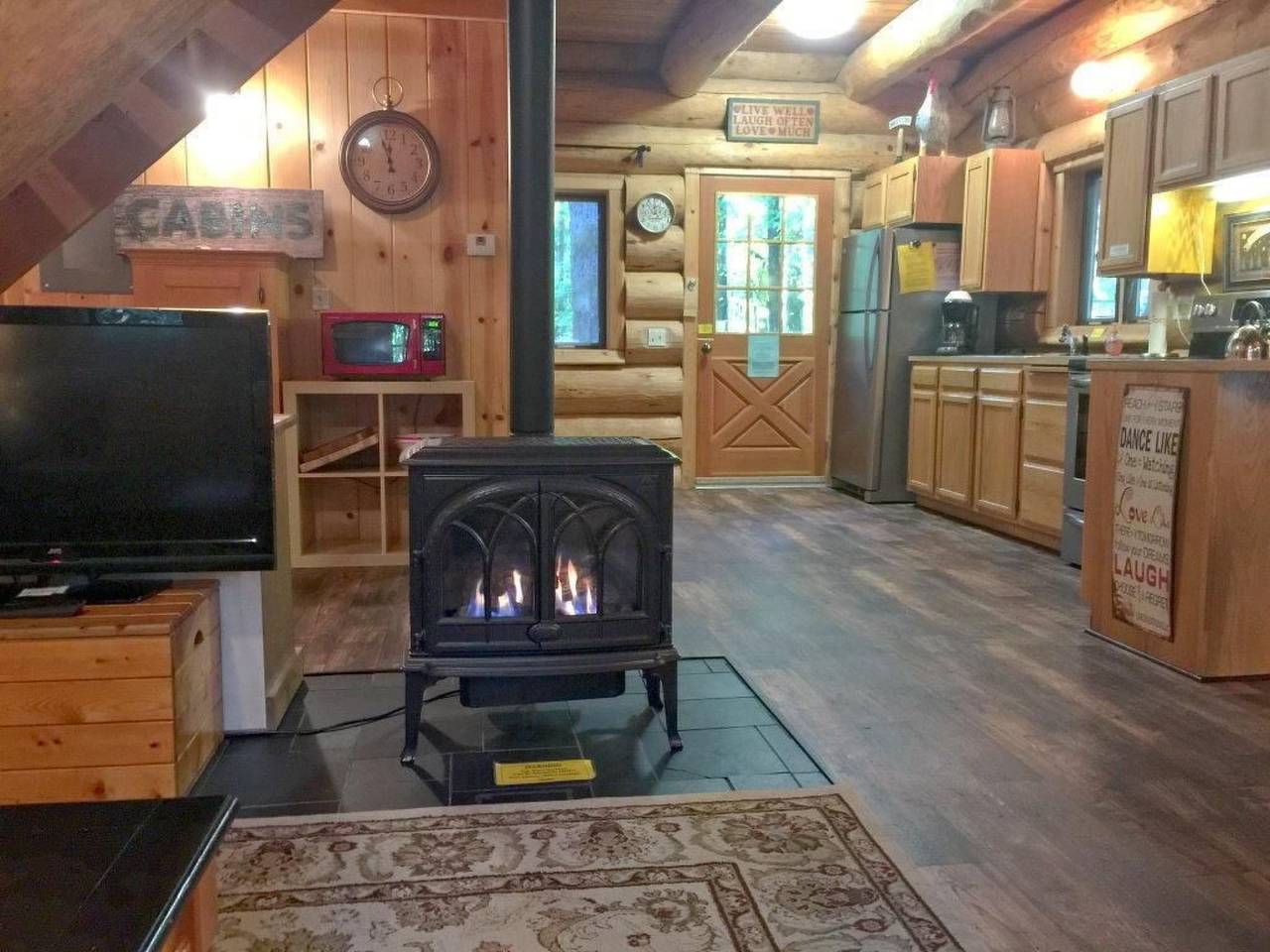 Echte Blockhütte mit Kamin und Wi-fi in Glaciar, Bosque Nacional de Mount Baker-Snoqualmie