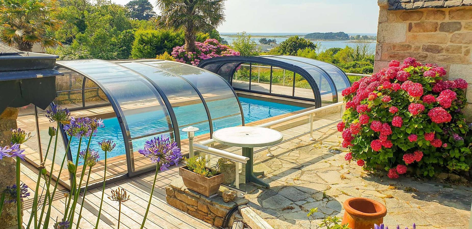 Holiday home for 12 people with ocean view in Trébeurden, Pink Granite Coast