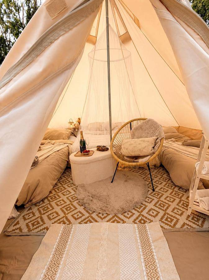 Camping für 4 Personen, mit Terrasse und Ausblick sowie Garten, mit Haustier in der Böhmische Schweiz - 2
