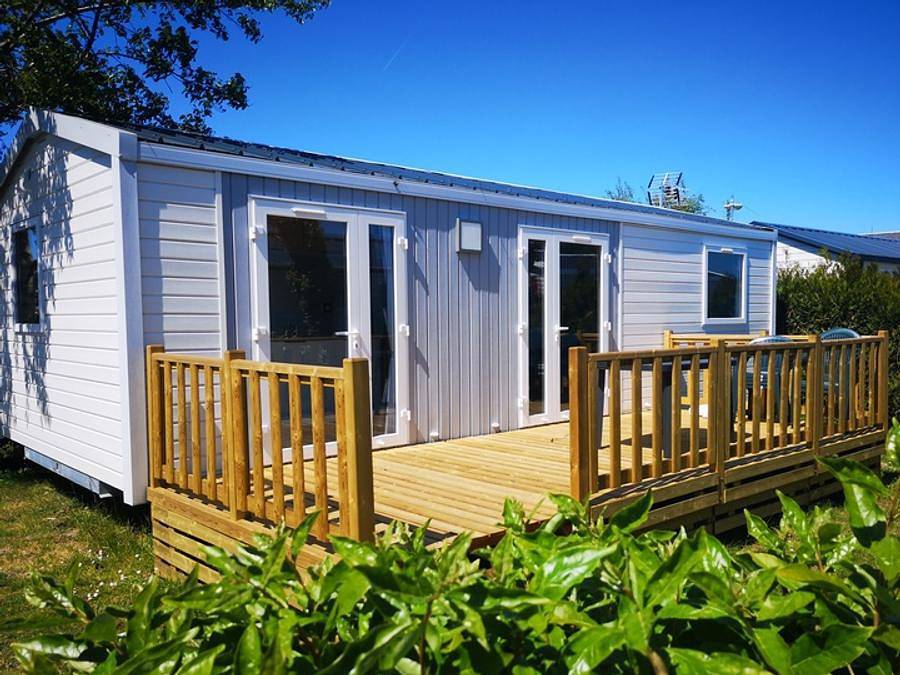 Camping La Foret Stella Plage - Mobilheim 6 personen - Cottage Family - 3 Zimmer - 34m² Überdachte Terrasse in Cucq, Montreuil und Umgebung