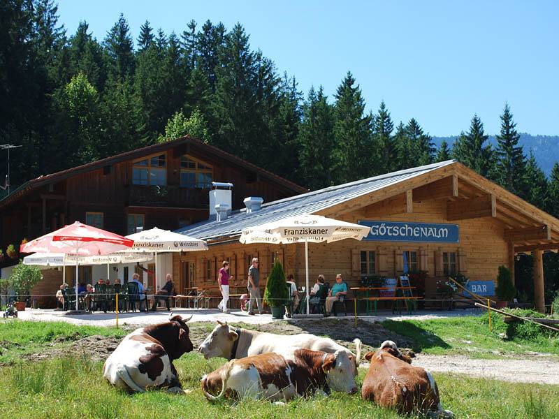 Alpengasthof Götschenalm - Doppelzimmer Nr. 2 oder 7 mit Dusche/Wc, Terrasse oder Balkon, Tv in Bischofswiesen, Berchtesgadener Alpen