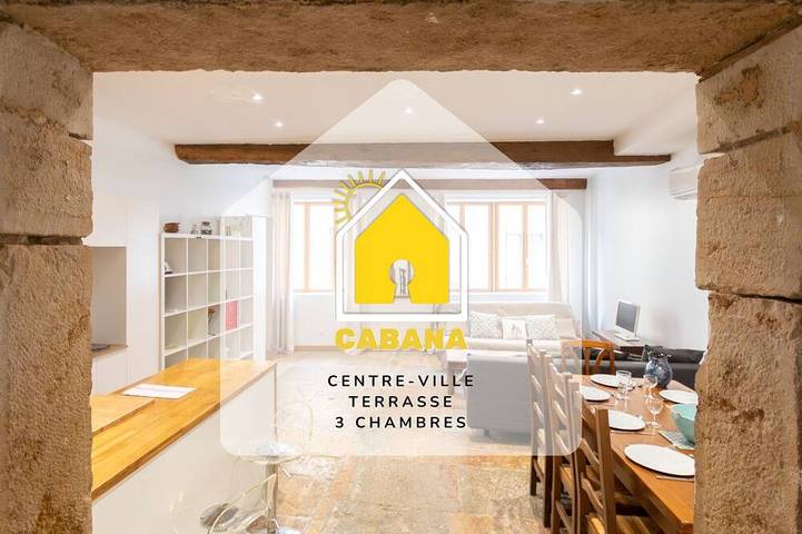Appartement de vacances pour 8 personnes, avec Terrasse et Jardin