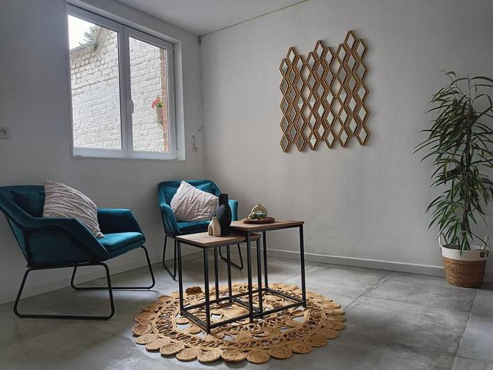 Chambre d’hôte pour 2 personnes, avec Balcon et Terrasse ainsi que Jardin et Vue à Raismes