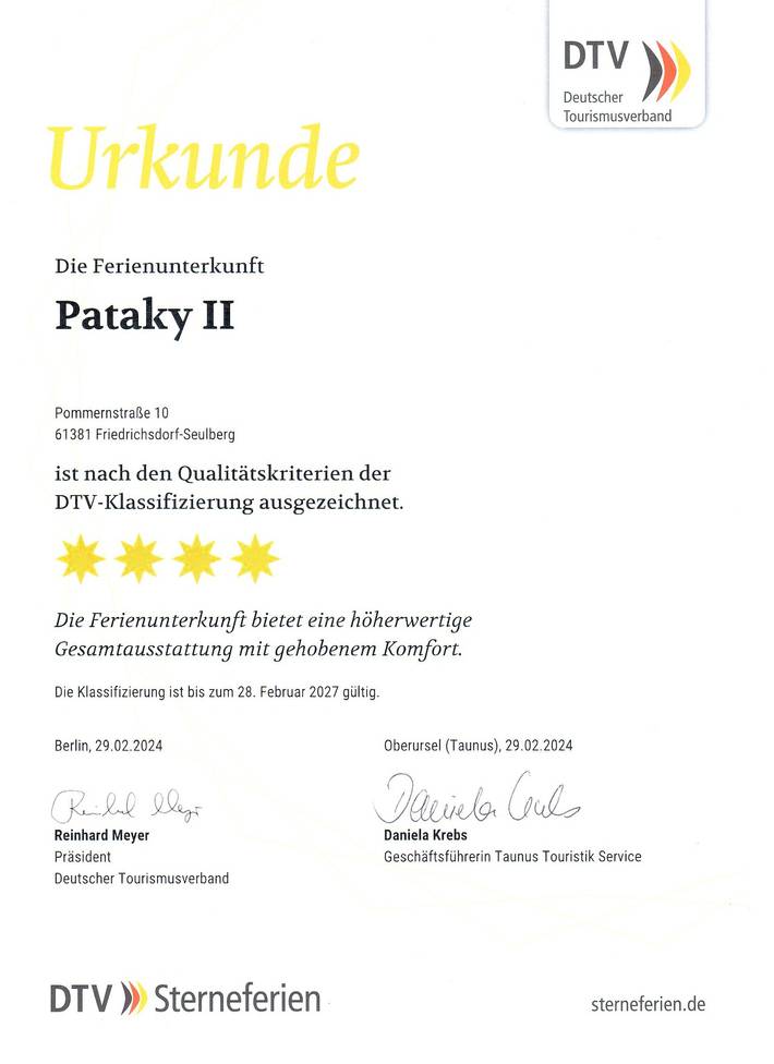 Ganze Ferienwohnung, Apartments Pataky - Ferienwohnung (Studio) Pataky 1 Feldbergblick in Friedrichsdorf, Hochtaunuskreis