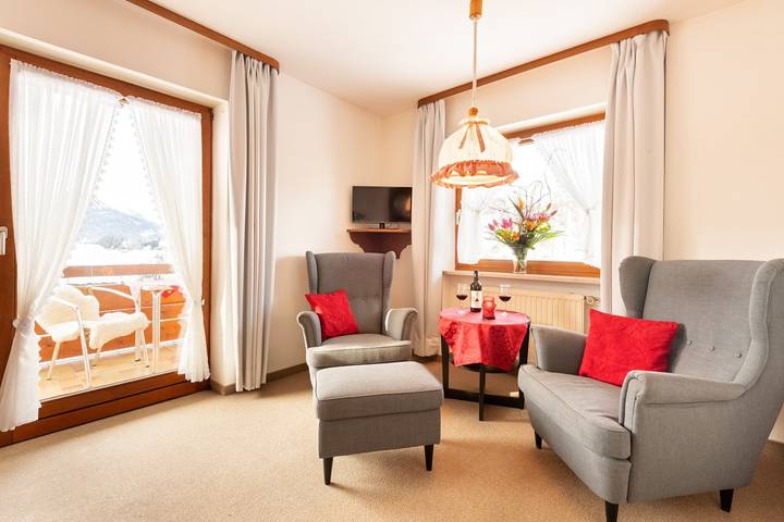 Pension für 2 Personen, mit Balkon und Garten sowie Ausblick in Oberstdorf