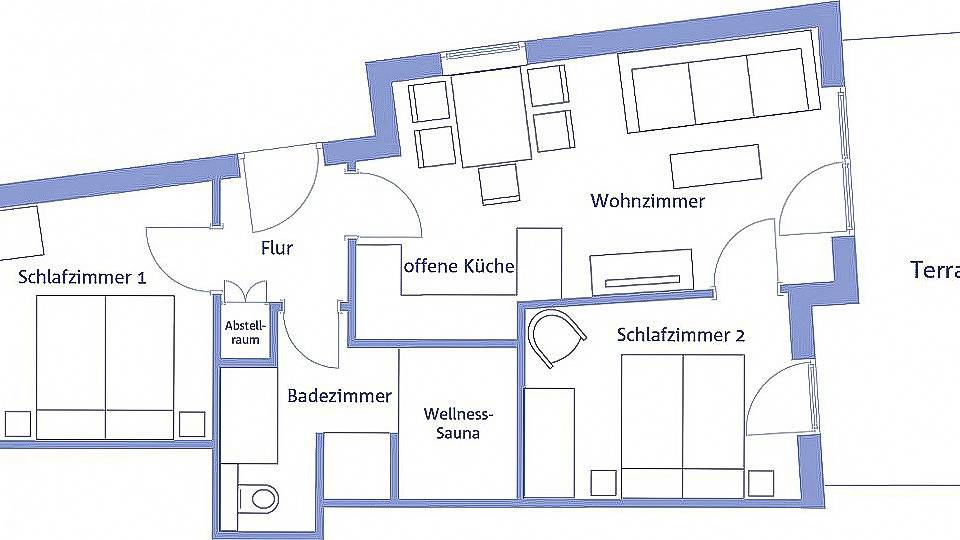 Appartement de vacances entier, Appartement de vacances pour 4 personnes avec sauna in Grömitz, Holstein de l'Est