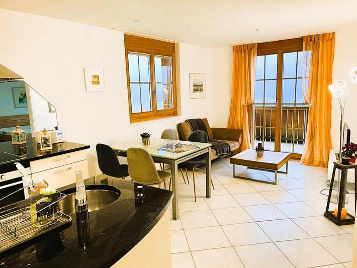 Gîte pour 2 personnes, avec vue sur le lac ainsi que balcon et vue, animaux acceptés à Aeschi bei Spiez - 4