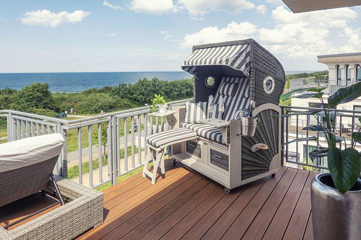 Ganze Wohnung, Villa Deichgraf We 19 Penthouse Wohnung mit Meerblick und Terrasse in Börgerende in Börgerende, Börgerende-Rethwisch