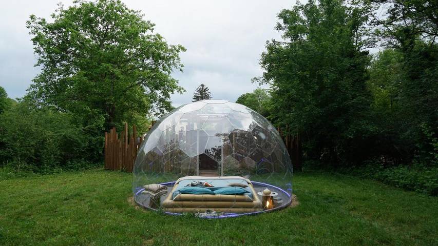 Tente pour 2 personnes, avec jacuzzi ainsi que terrasse et jardin dans l' Isère - 3